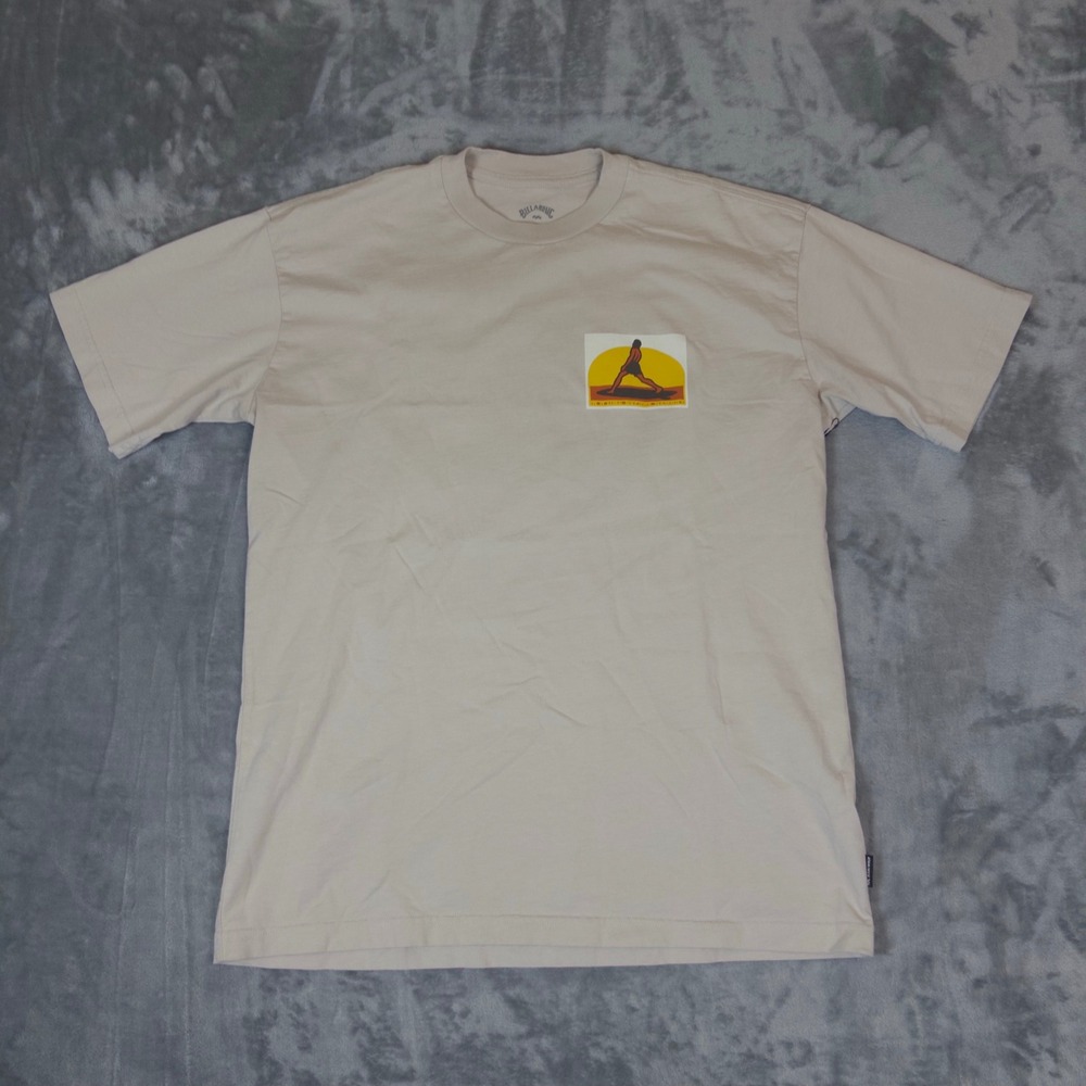 Billabong Mami Wata Graphic T-Shirt Mens L Tan Beige Surf OG Tee Short Sleeve